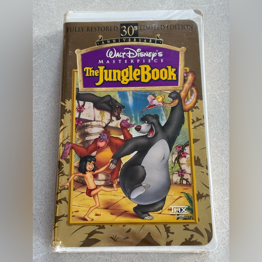 Walt Disney's The Jungle Book VHS Vintage 30th Anniversary Edition Classic